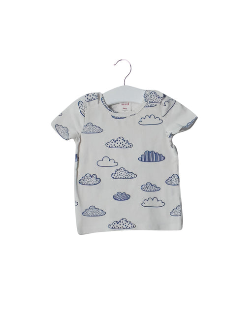 A White Short Sleeve T Shirts from Seed in size 3-6M for neutral. (Front View)