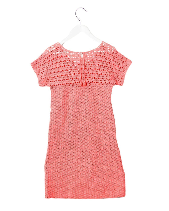 A Pink Short Sleeve Dresses from Bonpoint in size 12Y for girl. (Back View)