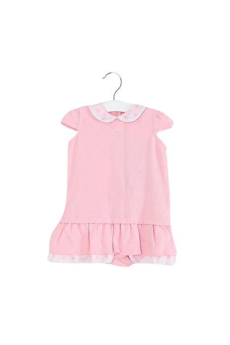 A Pink Short Sleeve Dresses from Armani in size 6-12M for girl. (Back View)