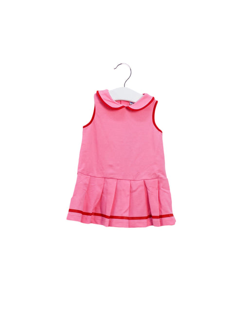 A Pink Sleeveless Dresses from Jacadi in size 6-12M for girl. (Front View)