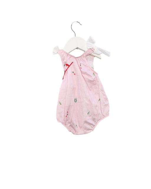 A Pink Sleeveless Bodysuits from Il Gufo in size 3-6M for girl. (Front View)