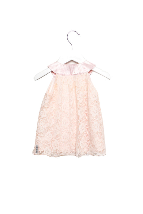 A Pink Sleeveless Dresses from Armani in size 3-6M for girl. (Back View)