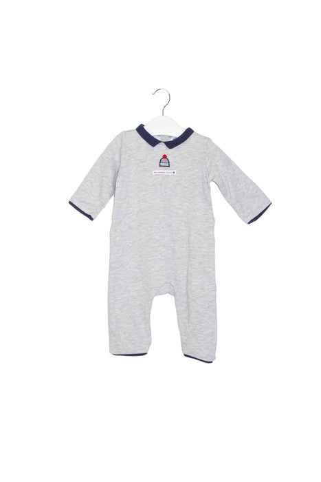 A Grey Jumpsuits from Jacadi in size 3-6M for boy. (Back View)
