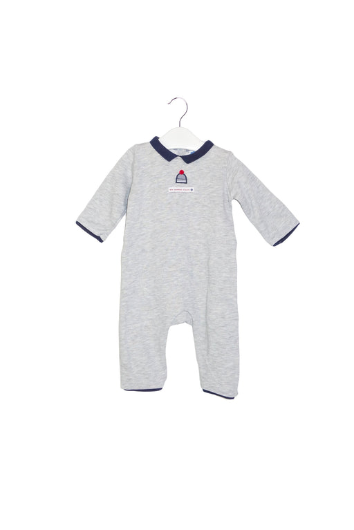 A Grey Jumpsuits from Jacadi in size 3-6M for boy. (Front View)