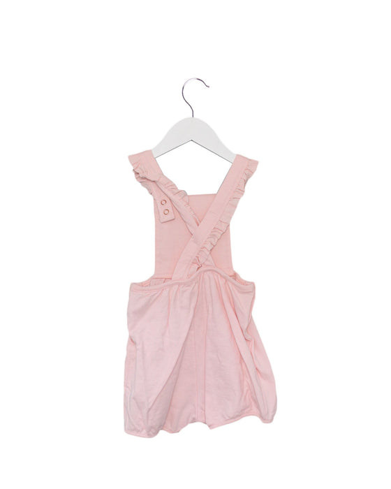 A Pink Overall Shorts from Petit Bateau in size 18-24M for girl. (Back View)