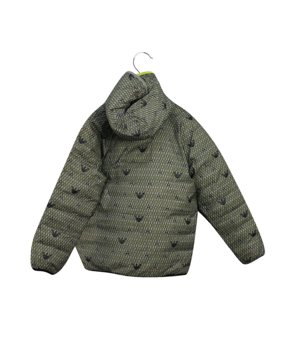 A Navy Puffer/Quilted Jackets from Armani in size 10Y for boy. (Back View)