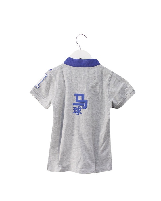 A Grey Short Sleeve Polos from Shanghai Tang in size 4T for boy. (Back View)