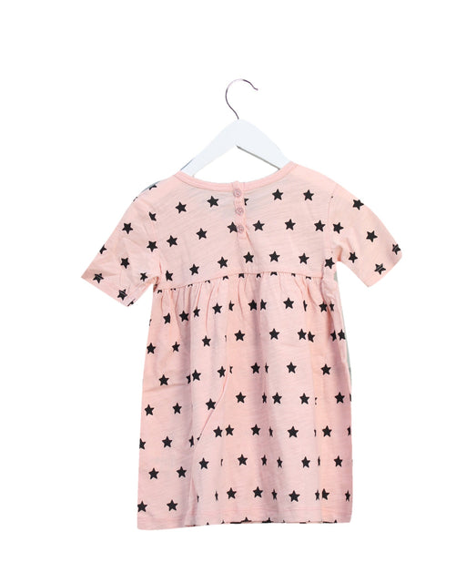 A Pink Short Sleeve Dresses from Little Starters in size 12-18M for girl. (Front View)