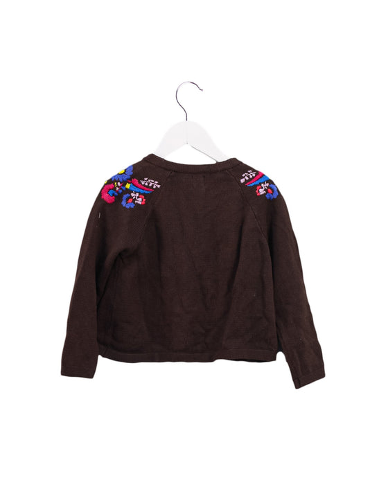 A Brown Cardigans from Tea in size 4T for girl. (Back View)