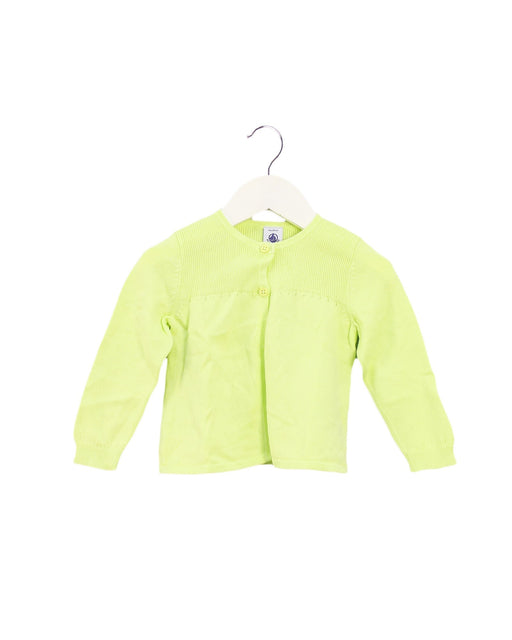 A Yellow Cardigans from Petit Bateau in size 12-18M for girl. (Front View)
