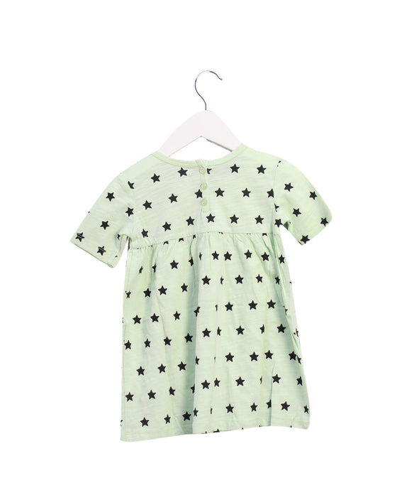 A Green Short Sleeve Dresses from Little Starters in size 6-12M for girl. (Back View)