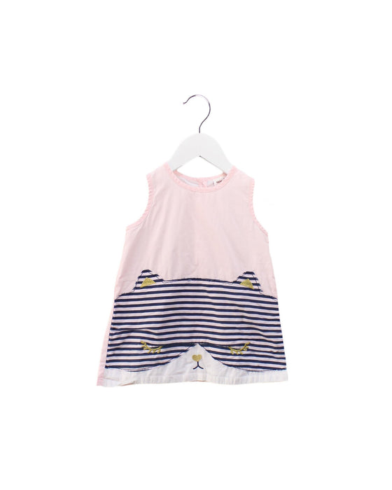 A Pink Sleeveless Dresses from Seed in size 6-12M for girl. (Front View)
