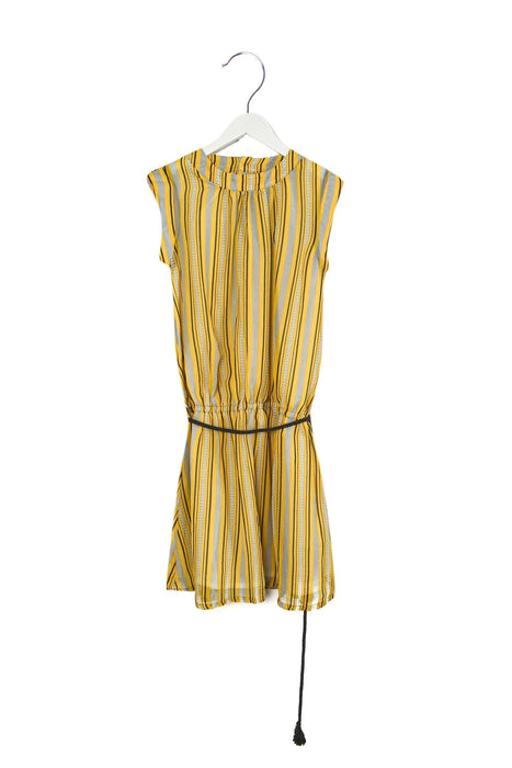A Yellow Sleeveless Dresses from Neck & Neck in size 12Y for girl. (Front View)