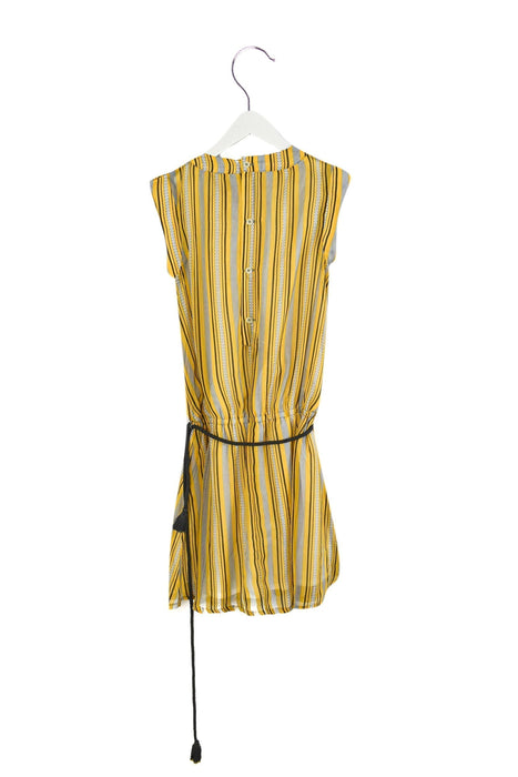 A Yellow Sleeveless Dresses from Neck & Neck in size 12Y for girl. (Back View)