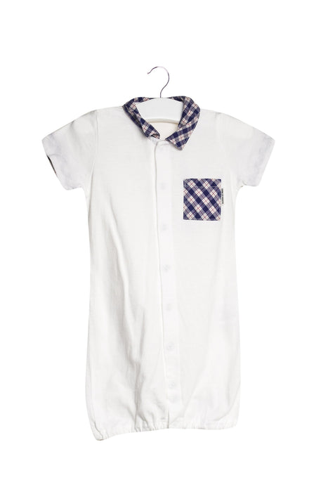 A White Short Sleeve Rompers from Comme Ca Fossette in size 0-3M for boy. (Front View)