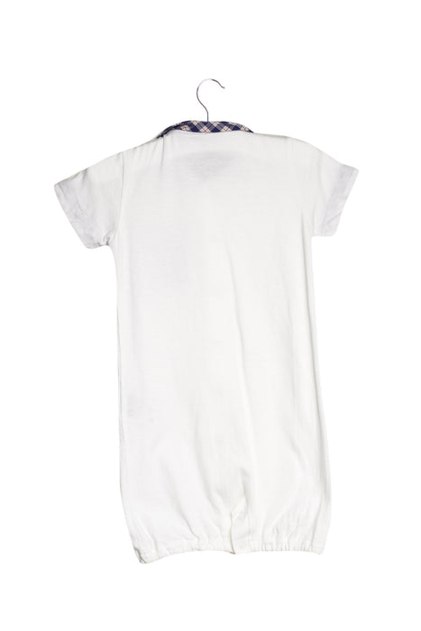 A White Short Sleeve Rompers from Comme Ca Fossette in size 0-3M for boy. (Back View)