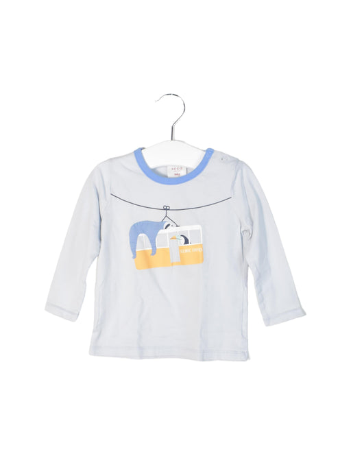 A Blue Long Sleeve Tops from Seed in size 6-12M for boy. (Front View)