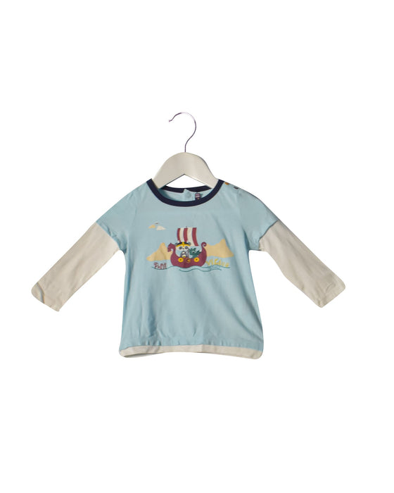 A Blue Long Sleeve T Shirts from Sergent Major in size 6-12M for boy. (Front View)