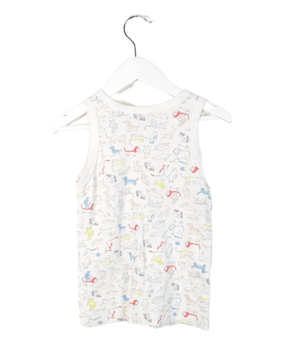 A White Sleeveless T Shirts from Petit Bateau in size 6T for neutral. (Back View)