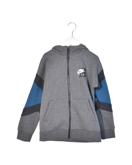 A Blue Zippered Sweatshirts from Nike in size S for neutral. (Front View)