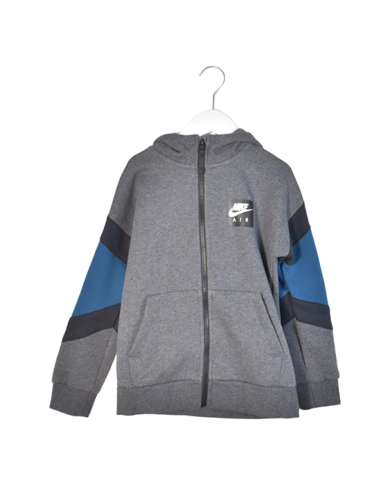 A Blue Zippered Sweatshirts from Nike in size S for neutral. (Front View)