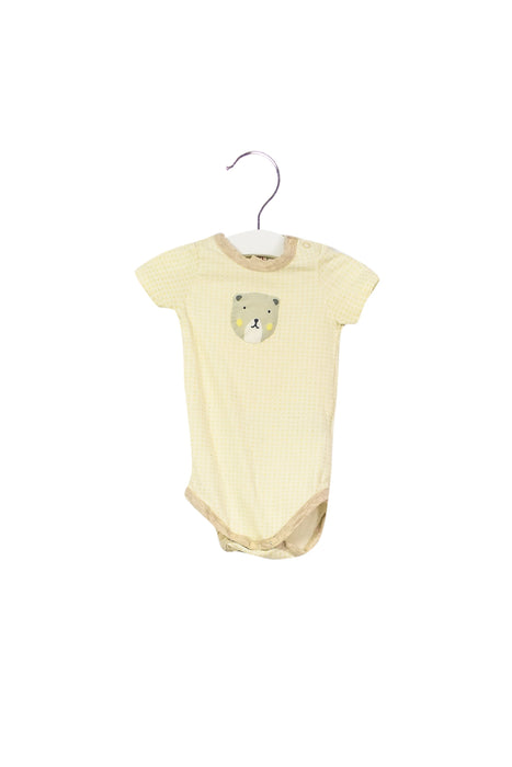 A White Short Sleeve Bodysuits from Seed in size 3-6M for boy. (Front View)