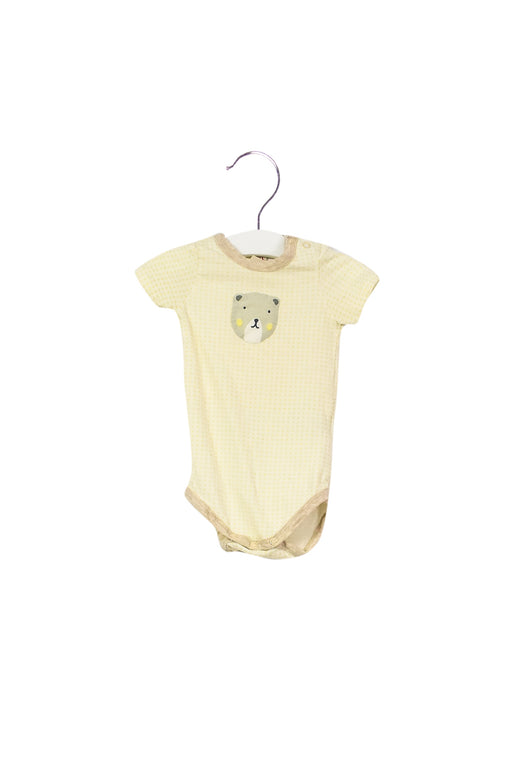 A White Short Sleeve Bodysuits from Seed in size 3-6M for boy. (Front View)