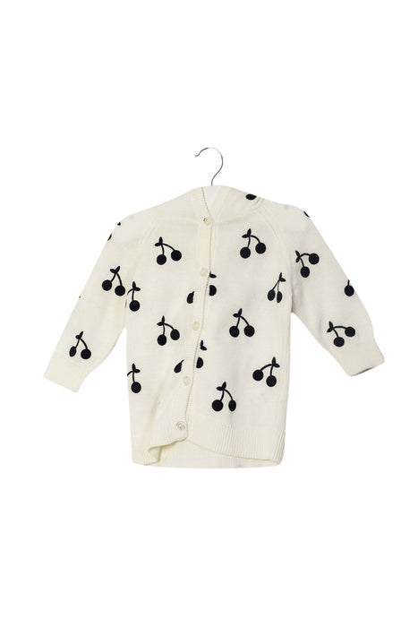 A White Cardigans from Seed in size 3-6M for girl. (Front View)