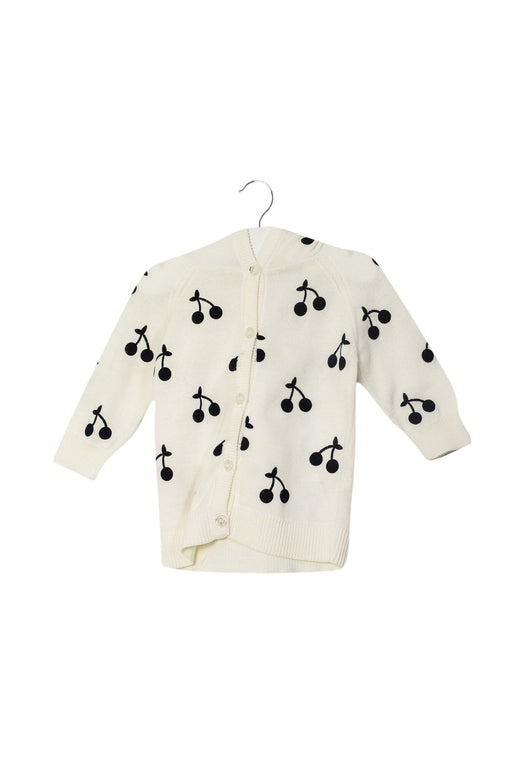 A White Cardigans from Seed in size 3-6M for girl. (Front View)