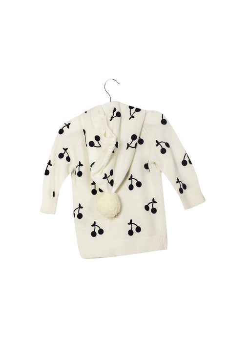 A White Cardigans from Seed in size 3-6M for girl. (Back View)