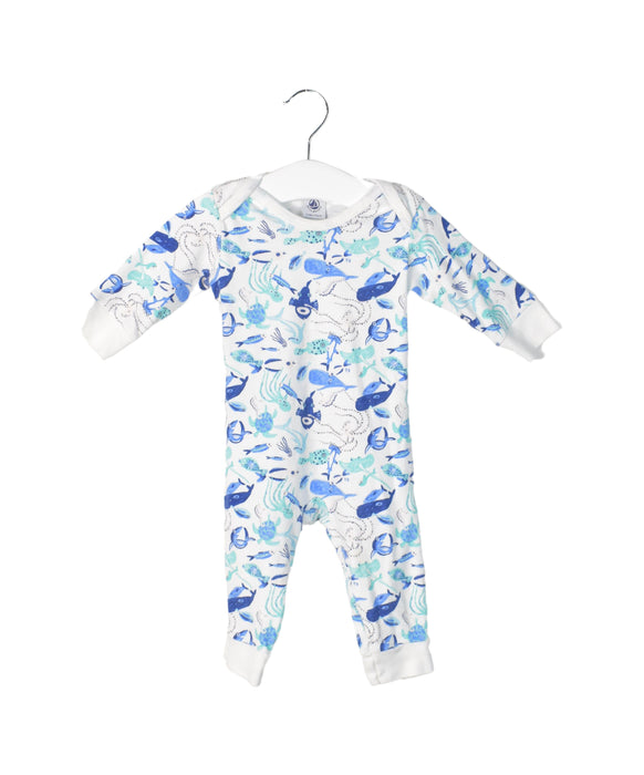 A White Long Sleeve Jumpsuits from Petit Bateau in size 3-6M for neutral. (Front View)
