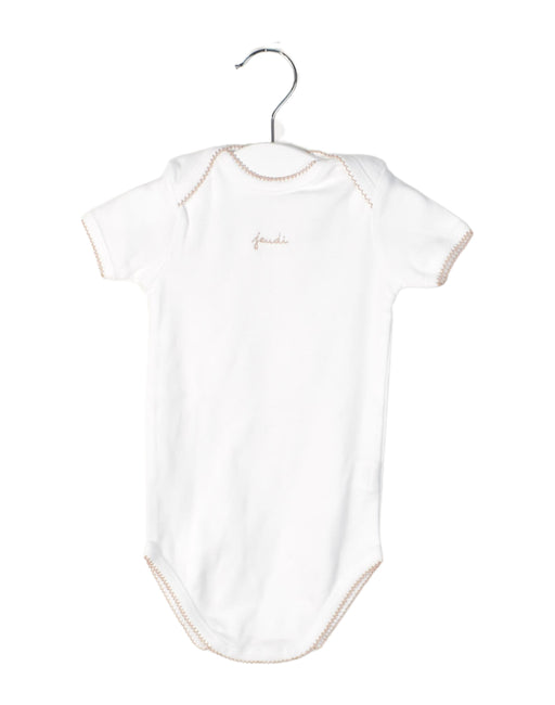 A White Short Sleeve Bodysuits from Bonpoint in size 6-12M for neutral. (Front View)