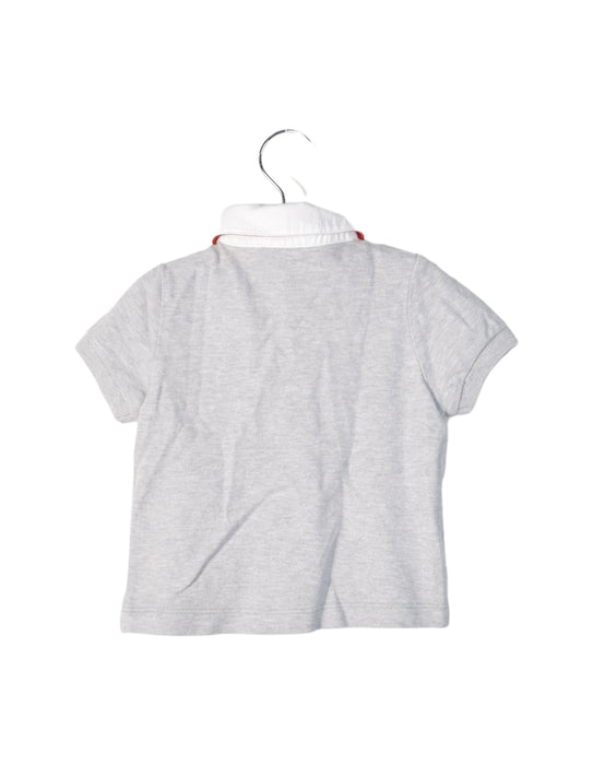 A Grey Short Sleeve Polos from Jacadi in size 6-12M for boy. (Back View)