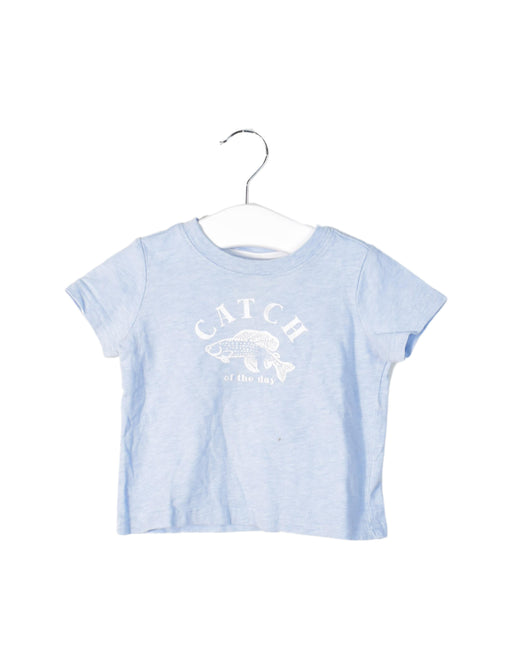 A Blue Short Sleeve T Shirts from Janie & Jack in size 6-12M for boy. (Front View)