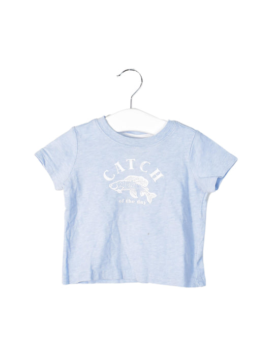 A Blue Short Sleeve T Shirts from Janie & Jack in size 6-12M for boy. (Front View)