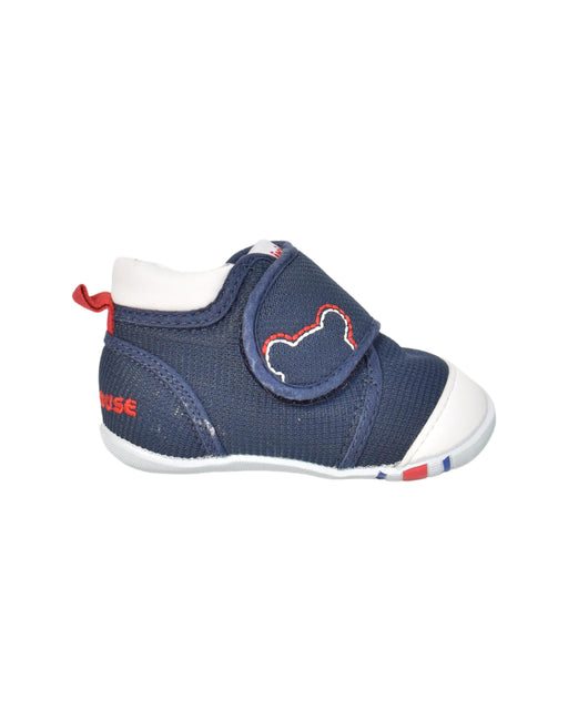 A Navy Sneakers from Miki House in size 6-12M for boy. (Front View)