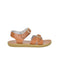 A Brown Sandals from Footmates in size 4T for girl. (Front View)