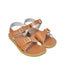 A Brown Sandals from Footmates in size 4T for girl. (Back View)