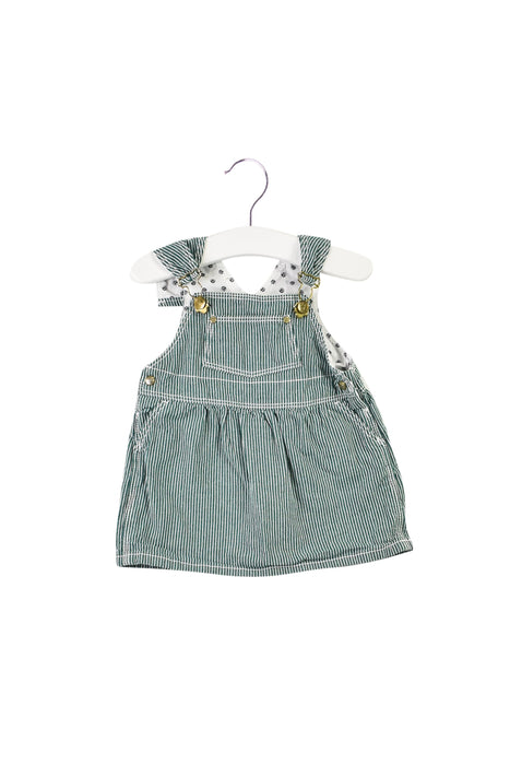 Green Petit Bateau Baby Overall Dress 6M at Retykle Singapore