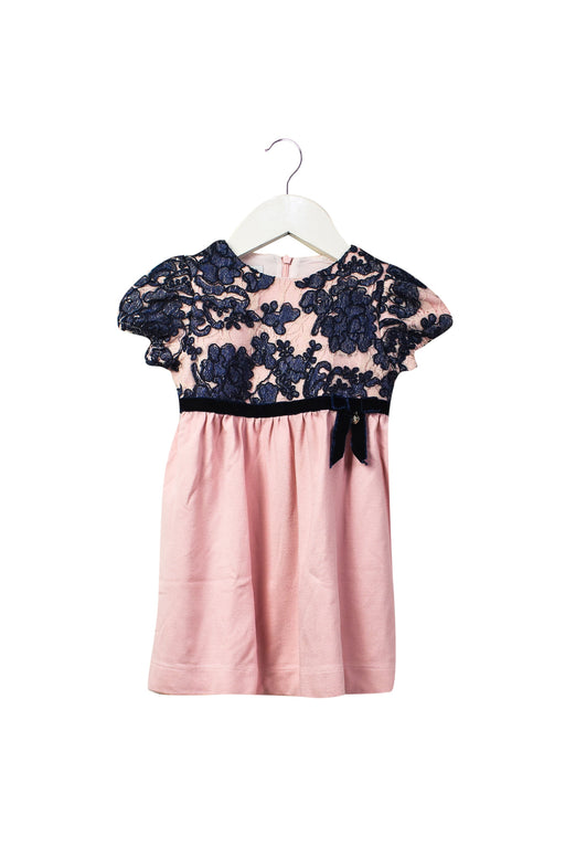 Navy I Pinco Pallino Short Sleeve Dress 2T at Retykle