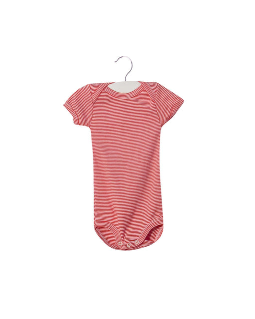 A Red Bodysuits from Petit Bateau in size 6M for neutral. (Front View)
