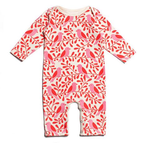 Winter Water Factory Bird and Berries Jumpsuit 0M - 18M