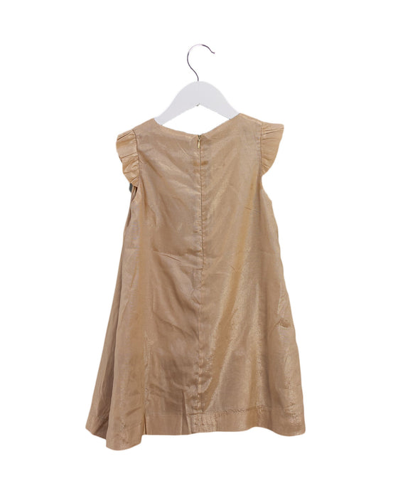 A Gold Sleeveless Dresses from DKNY in size 6T for girl. (Back View)