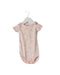 A White Bodysuits from Petit Bateau in size 6M for girl. (Front View)