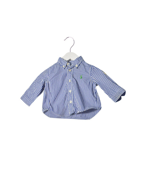 A Blue Shirts from Ralph Lauren in size 3M for boy. (Front View)