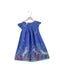 A Blue Short Sleeve Dresses from Monsoon in size 6T for girl. (Front View)