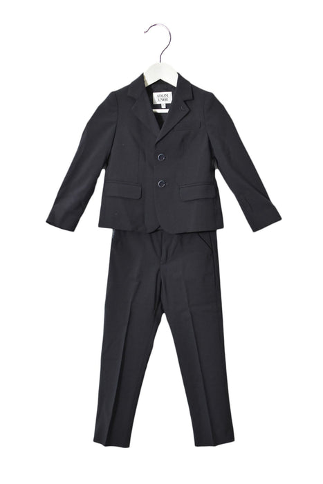 A Black Pants Sets from Armani in size 3T for boy. (Front View)