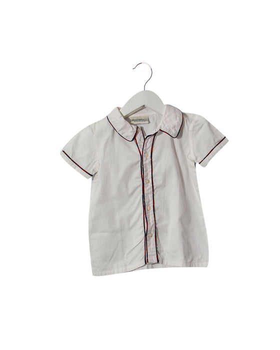 A Red Short Sleeve Tops from Piccolini The Children Atelier in size 3T for girl. (Front View)