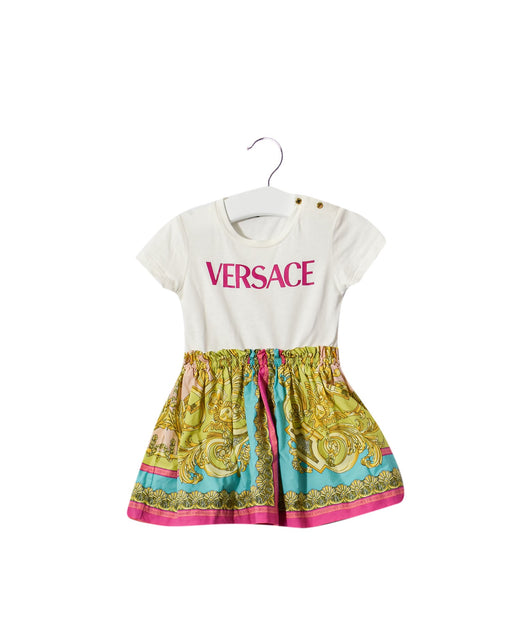 A White Short Sleeve Dresses from Young Versace in size 6-12M for girl. (Front View)