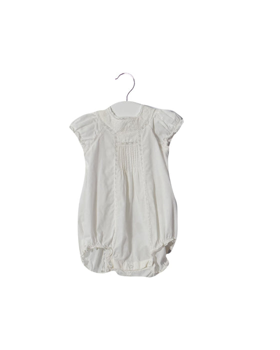 A White Bodysuits from Bonpoint in size 0-3M for girl. (Front View)